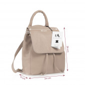 Rucsac dama din piele naturala DiAmanti Umberto Rose Taupe